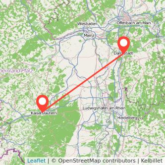 Darmstadt Kaiserslautern Mitfahrgelegenheit Karte