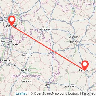 Darmstadt Ingolstadt Mitfahrgelegenheit Karte