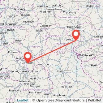 Darmstadt Gera Mitfahrgelegenheit Karte