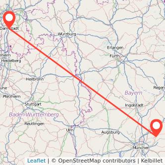 Darmstadt Erding Mitfahrgelegenheit Karte