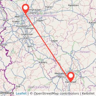 Darmstadt Bottrop Mitfahrgelegenheit Karte