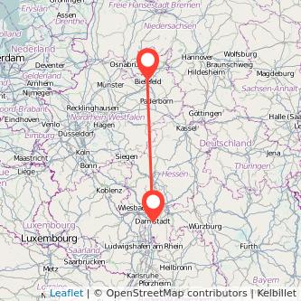 Darmstadt Bielefeld Mitfahrgelegenheit Karte