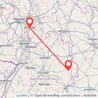 Darmstadt Aalen Mitfahrgelegenheit Karte