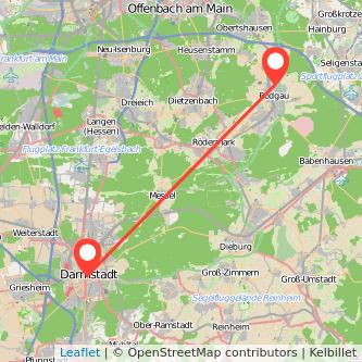 Darmstadt Rodgau Mitfahrgelegenheit Karte