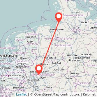 Cuxhaven Bochum Mitfahrgelegenheit Karte