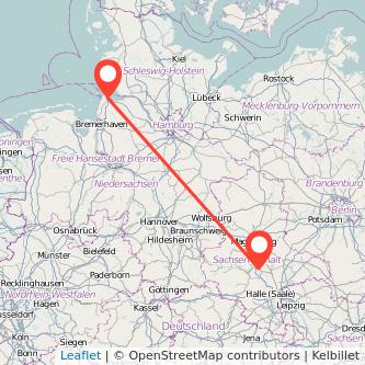Cuxhaven Bernburg Mitfahrgelegenheit Karte