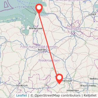 Cuxhaven Barsinghausen Mitfahrgelegenheit Karte