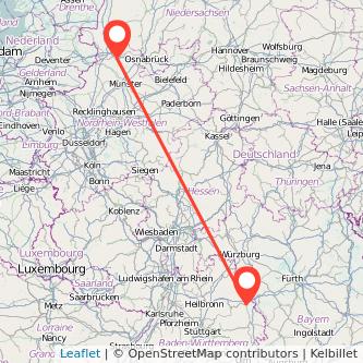 Crailsheim Rheine Bahn Karte
