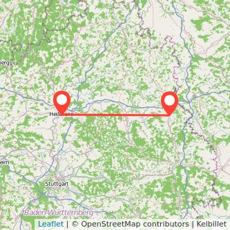 Crailsheim Heilbronn Mitfahrgelegenheit Karte