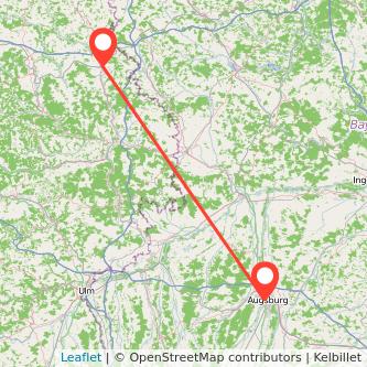 Crailsheim Augsburg Mitfahrgelegenheit Karte