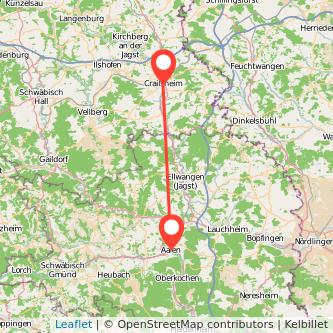 Crailsheim Aalen Mitfahrgelegenheit Karte