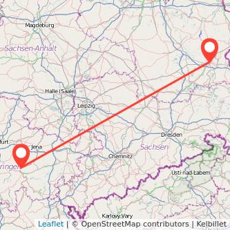 Cottbus Rudolstadt Mitfahrgelegenheit Karte