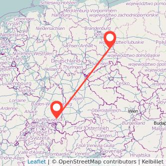 Cottbus Ravensburg Mitfahrgelegenheit Karte