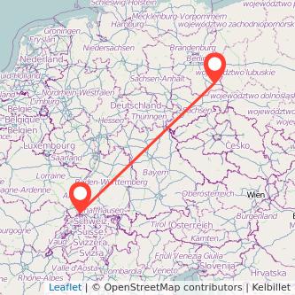 Cottbus Lörrach Mitfahrgelegenheit Karte