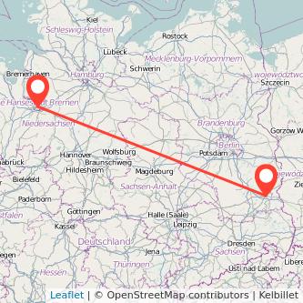 Cottbus Bremen Mitfahrgelegenheit Karte