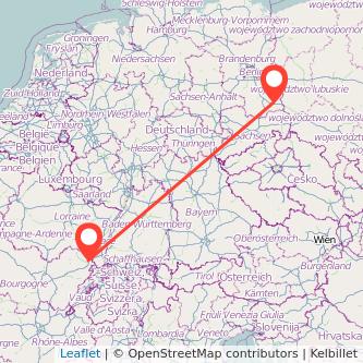 Cottbus Belfort Bahn Karte