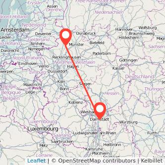 Coesfeld Darmstadt Mitfahrgelegenheit Karte