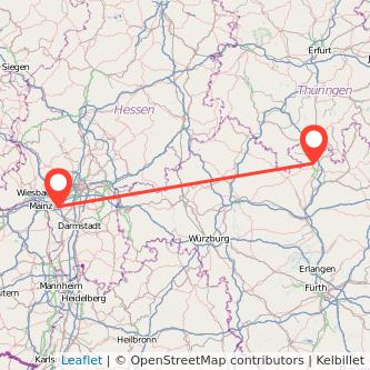 Coburg Rüsselsheim Mitfahrgelegenheit Karte