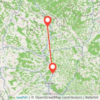 Coburg Forchheim Mitfahrgelegenheit Karte