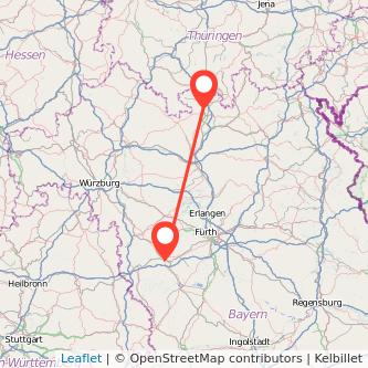 Coburg Ansbach Mitfahrgelegenheit Karte