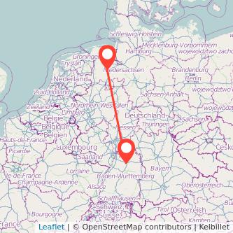 Cloppenburg Heilbronn Mitfahrgelegenheit Karte