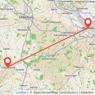Cloppenburg Bremen Mitfahrgelegenheit Karte