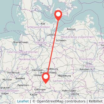 Clausthal-Zellerfeld Burg auf Fehmarn Bus Karte