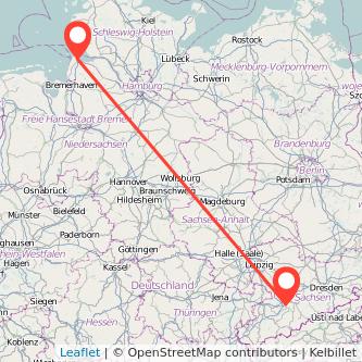 Chemnitz Cuxhaven Mitfahrgelegenheit Karte
