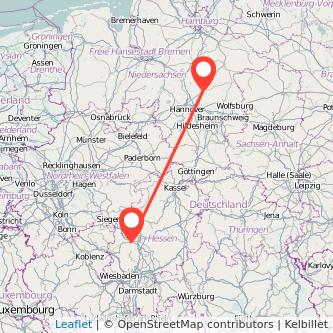 Celle Wetzlar Mitfahrgelegenheit Karte