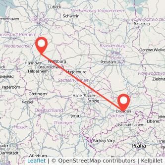 Celle Dresden Mitfahrgelegenheit Karte