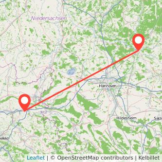 Celle Bad Oeynhausen Bahn Karte
