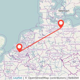 Bützow Antwerpen Bahn Karte
