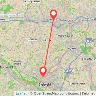Bünde Bielefeld Mitfahrgelegenheit Karte