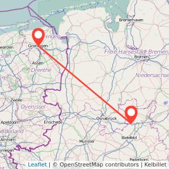Bünde Groningen Mitfahrgelegenheit Karte