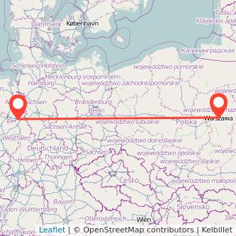 Bünde Warschau Mitfahrgelegenheit Karte