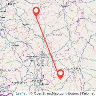 Buchen Bad Berleburg Bus Karte