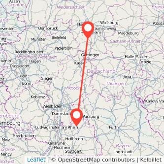 Buchen Alfeld Bahn Karte