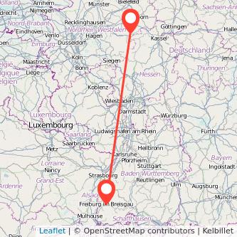 Brilon Freiburg im Breisgau Bus Karte