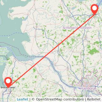 Bremerhaven Kiel Mitfahrgelegenheit Karte