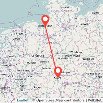Bremerhaven Kassel Mitfahrgelegenheit Karte