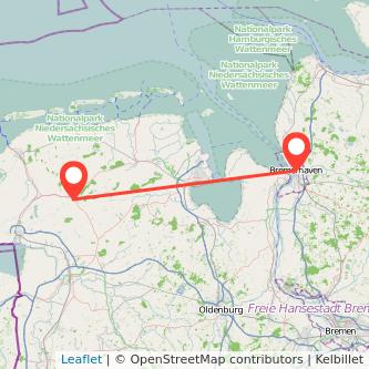 Bremerhaven Aurich Mitfahrgelegenheit Karte