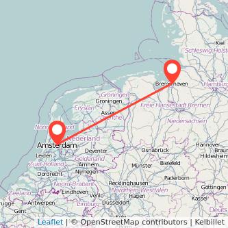 Bremerhaven Amsterdam Mitfahrgelegenheit Karte