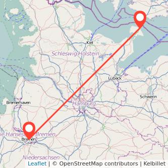 Bremen Puttgarden Bahn Karte