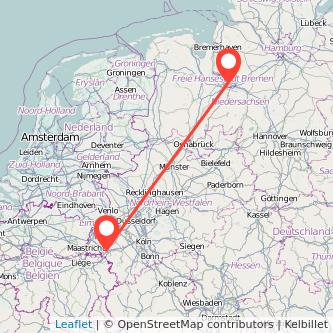 Bremen Würselen Mitfahrgelegenheit Karte
