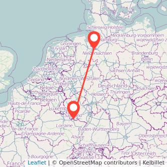 Bremen Saarbrücken Mitfahrgelegenheit Karte