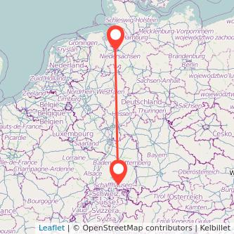 Bremen Radolfzell am Bodensee Mitfahrgelegenheit Karte