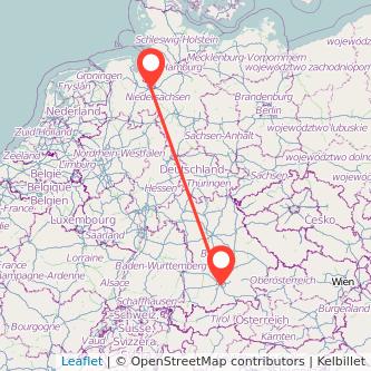 Bremen München Mitfahrgelegenheit Karte
