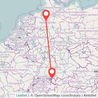 Bremen Lindau Bahn Karte