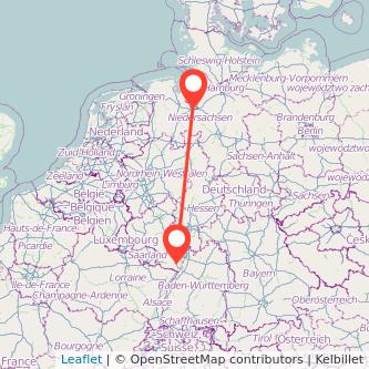 Bremen Landau in der Pfalz Mitfahrgelegenheit Karte