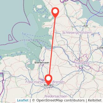 Bremen Husum Bahn Karte